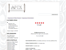 Tablet Screenshot of apexengraving.com